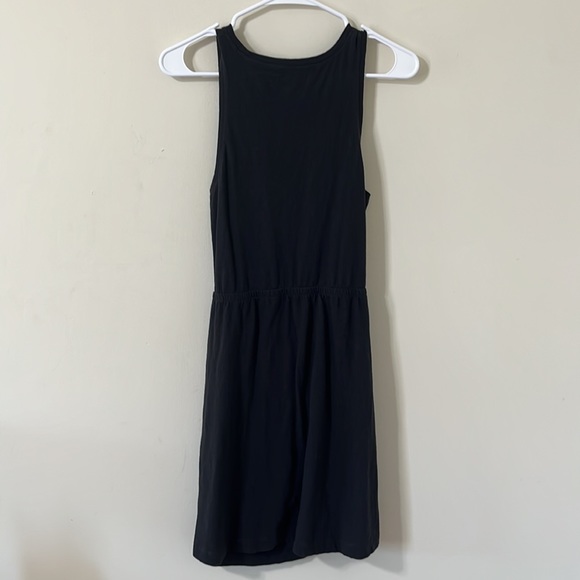 Aerie Black Dark Grey Cut-Out Knit Dress Size Small - Picture 5 of 9